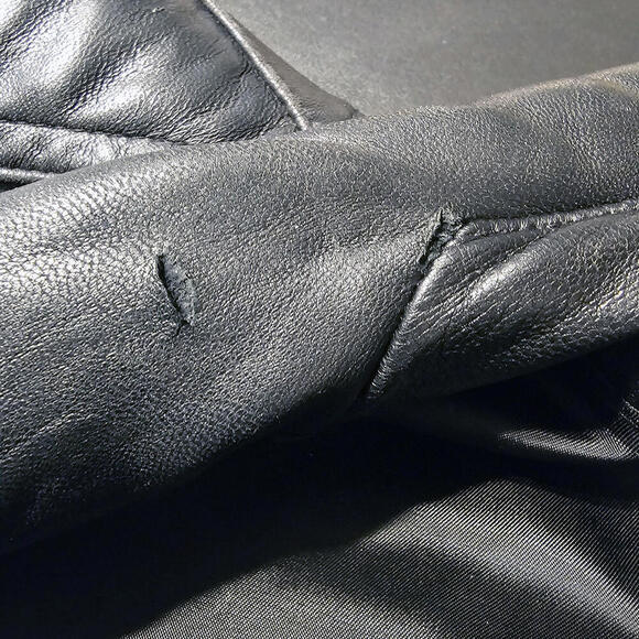 Vintage Tiboa Leathers Black Women's Leather Oversized Jacket Size Small Medium - Picture 6 of 6